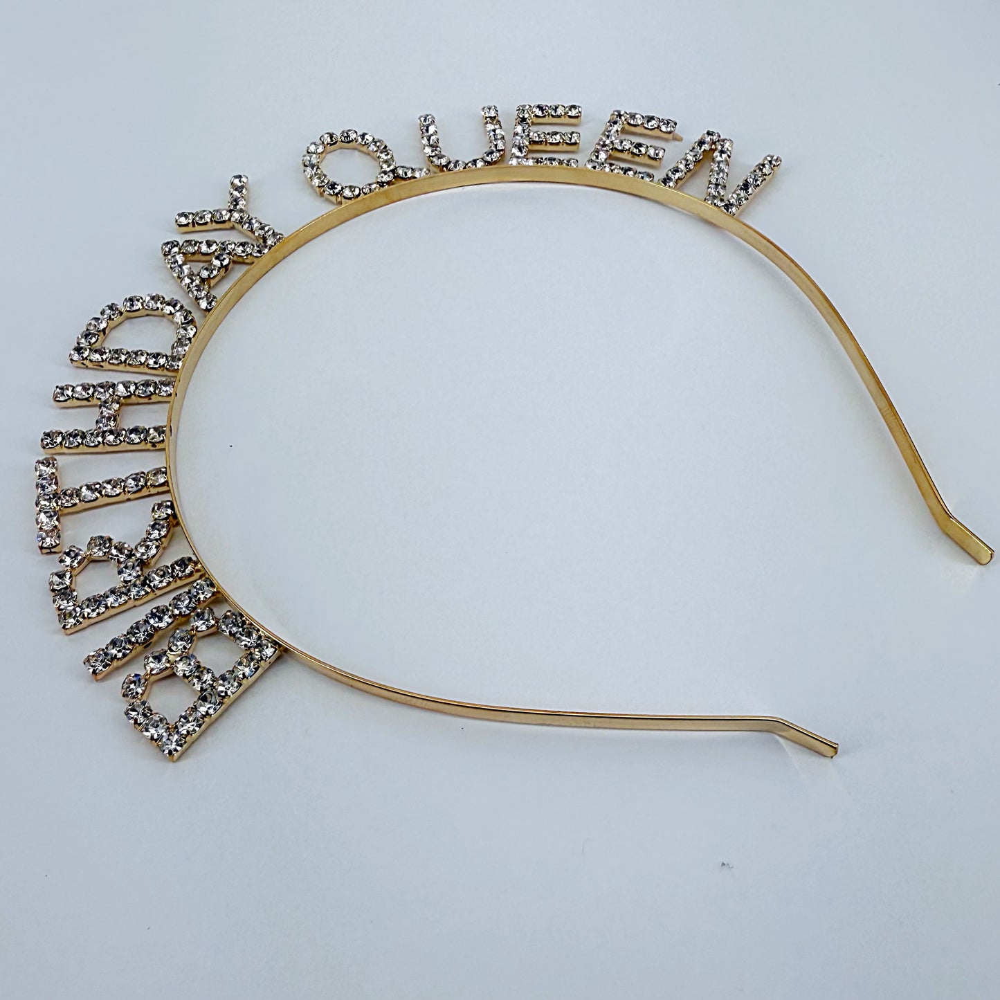 Gold, Silver or Pink Finish Birthday Queen Headband