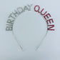 Gold, Silver or Pink Finish Birthday Queen Headband