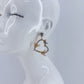 Rhinestone Post Back With Heart Shape Rhinestones Design And Butterfly Dangle