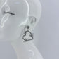 Rhinestone Post Back With Heart Shape Rhinestones Design And Butterfly Dangle