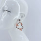 Rhinestone Post Back With Heart Shape Rhinestones Design And Butterfly Dangle
