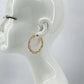 40mm Gold Finish Link Chain Hoop Earrings
