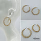 40mm Gold Finish Link Chain Hoop Earrings