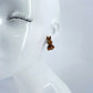 Velveteen Fluffy Bunny Silver Finish Stud Earrings
