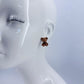 Velveteen Fluffy Teddy Bears Silver Finish Stud Earrings