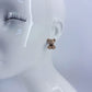 Velveteen Fluffy Teddy Bears Silver Finish Stud Earrings