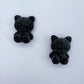 Velveteen Fluffy Kitty Cat Silver Finish Stud Earrings