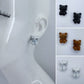 Velveteen Fluffy Kitty Cat Silver Finish Stud Earrings