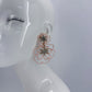 Gold Finish Fabric And Stones Flower Design Post Back Earrings