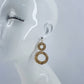 Gold Or Silver Finish Fish Hook Earrings With Tailored Hammered Texture Circles Design