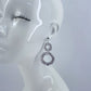 Gold Or Silver Finish Fish Hook Earrings With Tailored Hammered Texture Circles Design