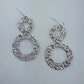 Gold Or Silver Finish Fish Hook Earrings With Tailored Hammered Texture Circles Design