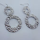 Gold Or Silver Finish Fish Hook Earrings With Tailored Hammered Texture Circles Design