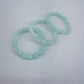 Triple Stretchy Aqua Green Color Glass Bead Bracelet