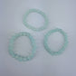Triple Stretchy Aqua Green Color Glass Bead Bracelet