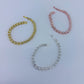 Triple Heart Chain Rhinestone Bracelets In Gold, Silver, or Rose Gold