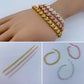 Triple Heart Chain Rhinestone Bracelets In Gold, Silver, or Rose Gold