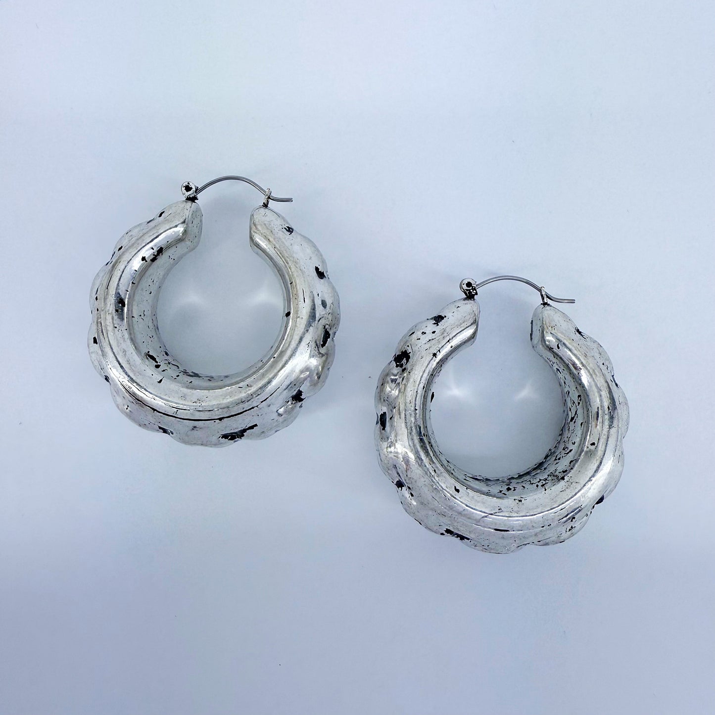 Tailored Texture Hoop Earrings