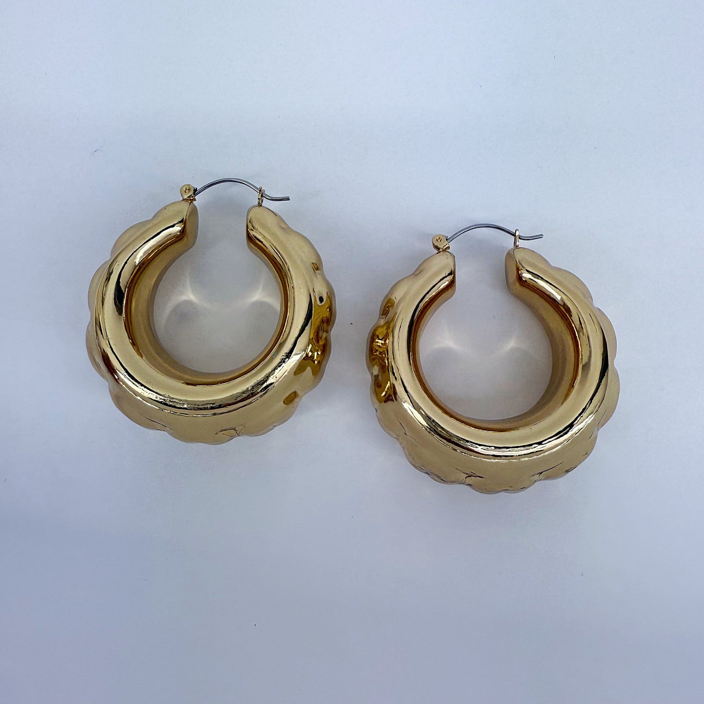 Tailored Texture Hoop Earrings