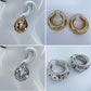 Tailored Texture Hoop Earrings
