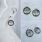 Silver Fish Hook With Circle Made Of Abalone And Tree Of Life Dangle