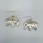 Fish Hook Metal Elephant And Rhinestone Design Dangle