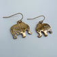 Fish Hook Metal Elephant And Rhinestone Design Dangle
