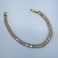 Gold Finish Baguette Cubic Zirconia Bracelet