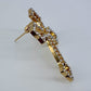 Catholic Cross with Clear Rhinestones Brooch