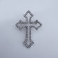 Catholic Cross with Clear Rhinestones Brooch