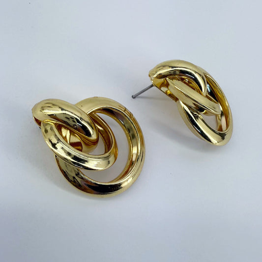 Geometric Drop Post Earrings