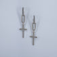 Post Back Rhinestone Chains With Cross Dangle
