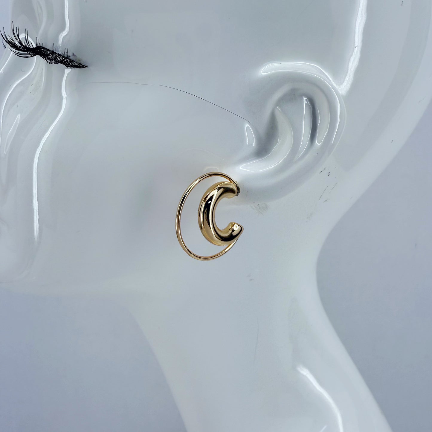 Double Hoop Design Earring