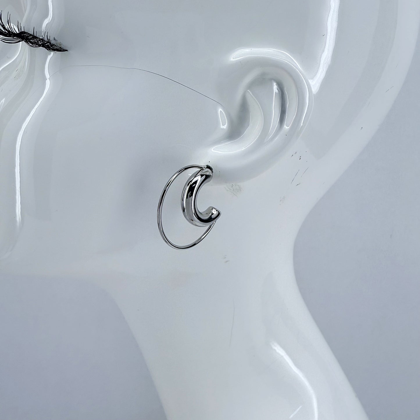 Double Hoop Design Earring