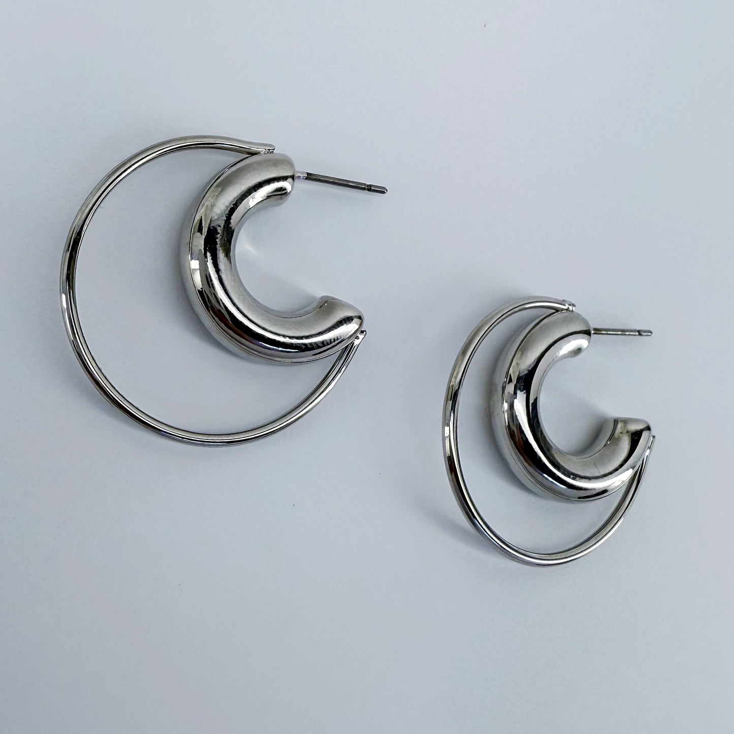 Double Hoop Design Earring
