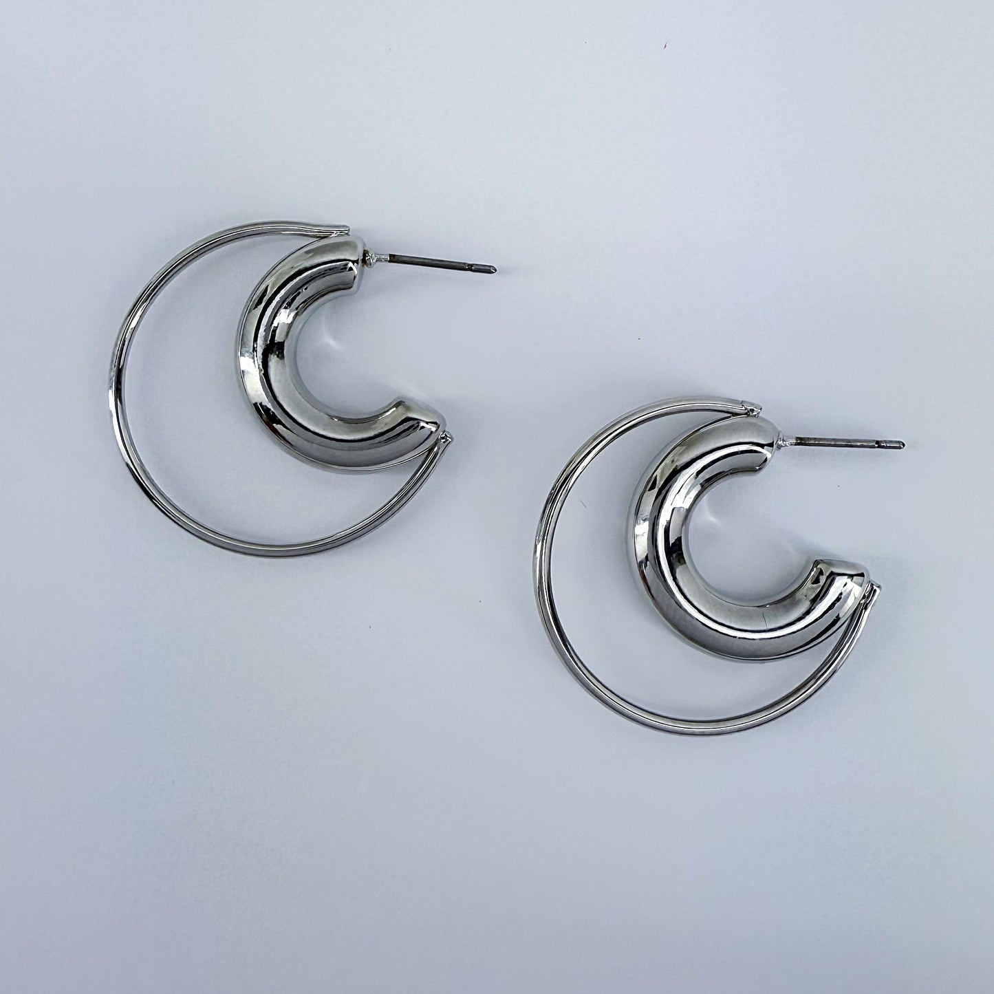 Double Hoop Design Earring