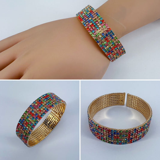 Multicolor Memory Wire Bracelet