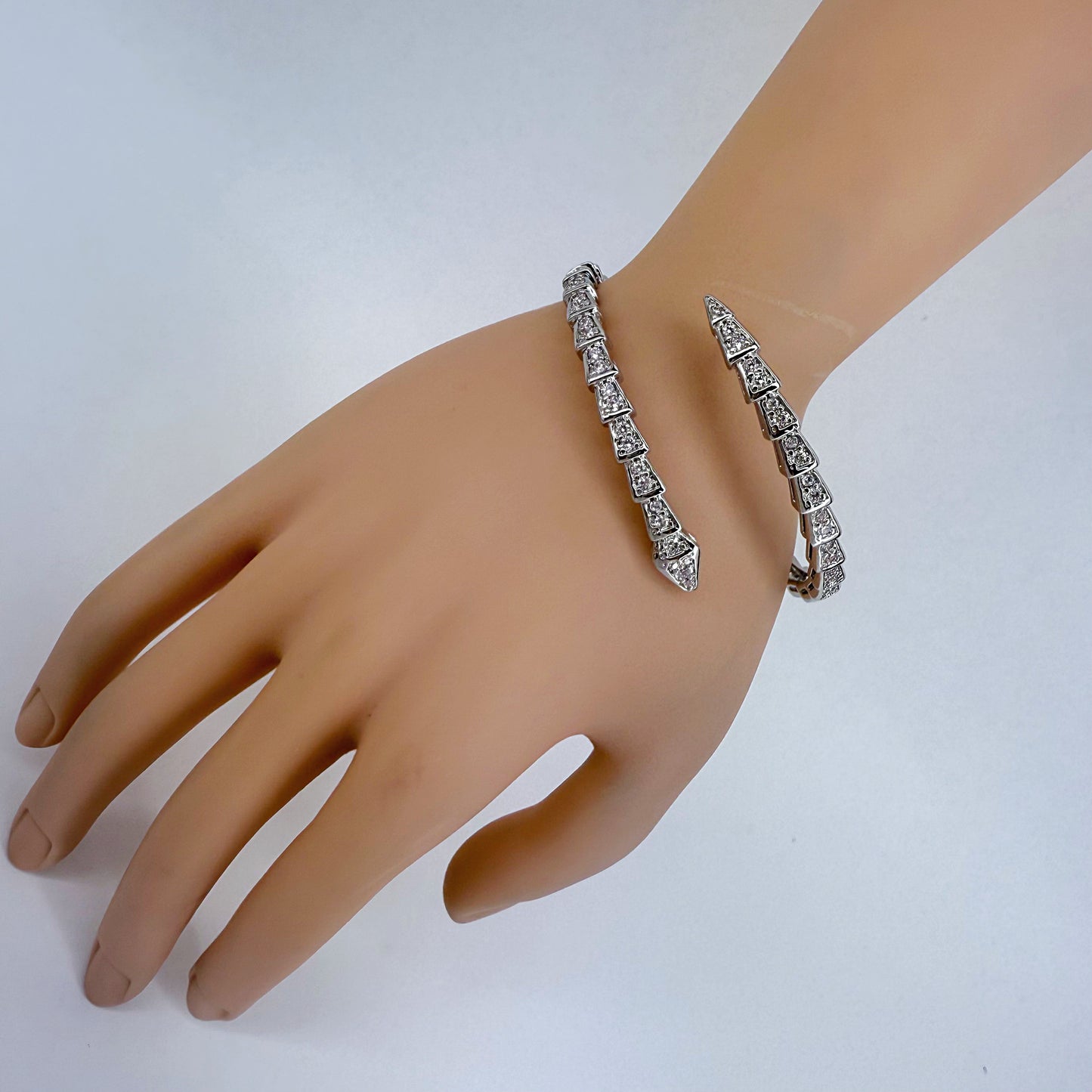 CZ Stones Snake Design Bracelet