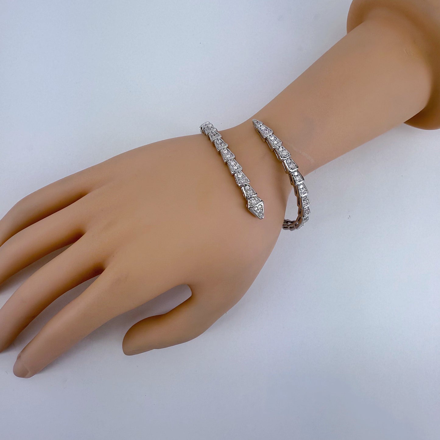CZ Stones Snake Design Bracelet