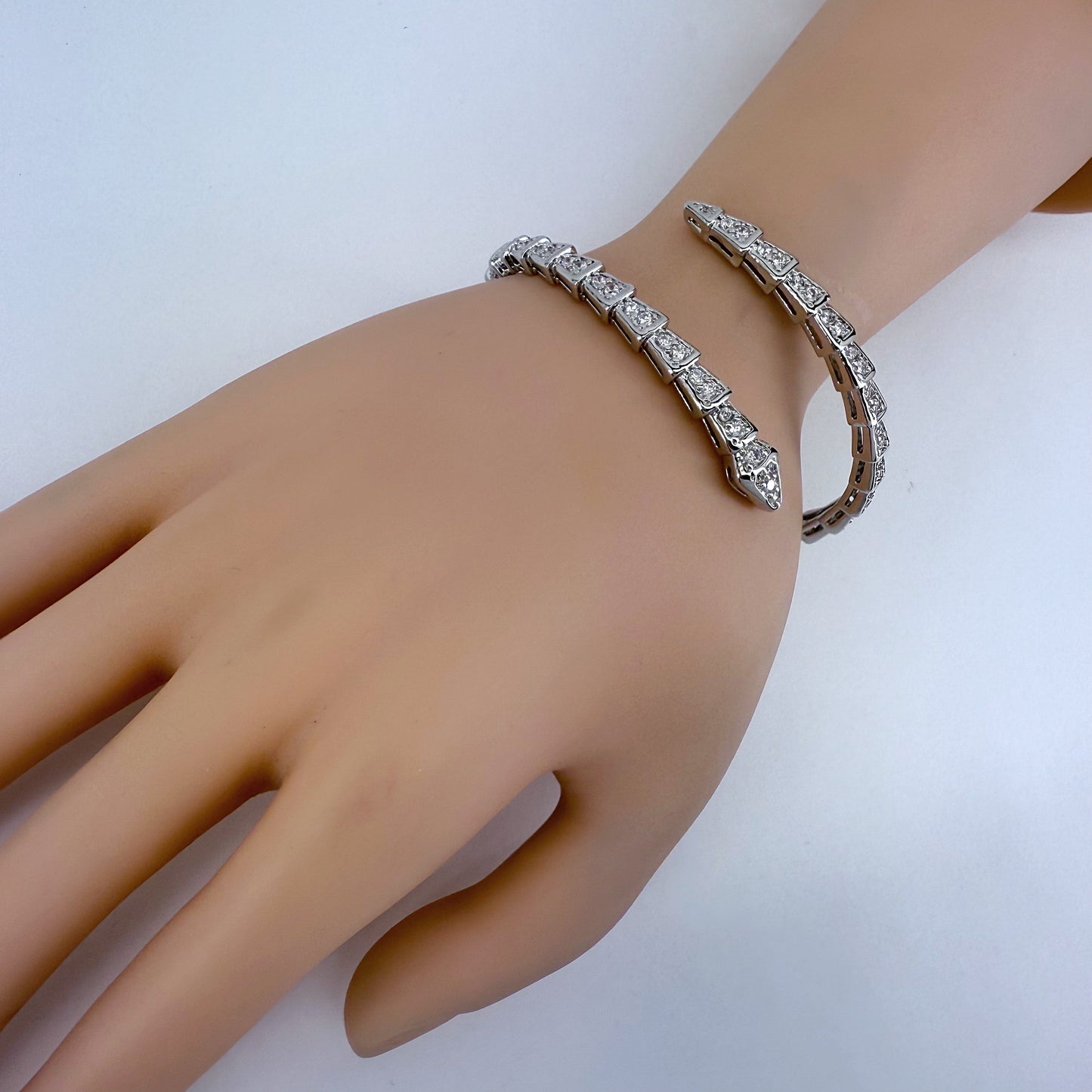 CZ Stones Snake Design Bracelet