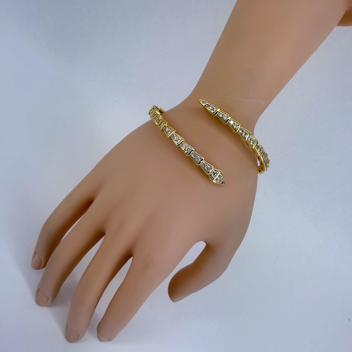 CZ Stones Snake Design Bracelet
