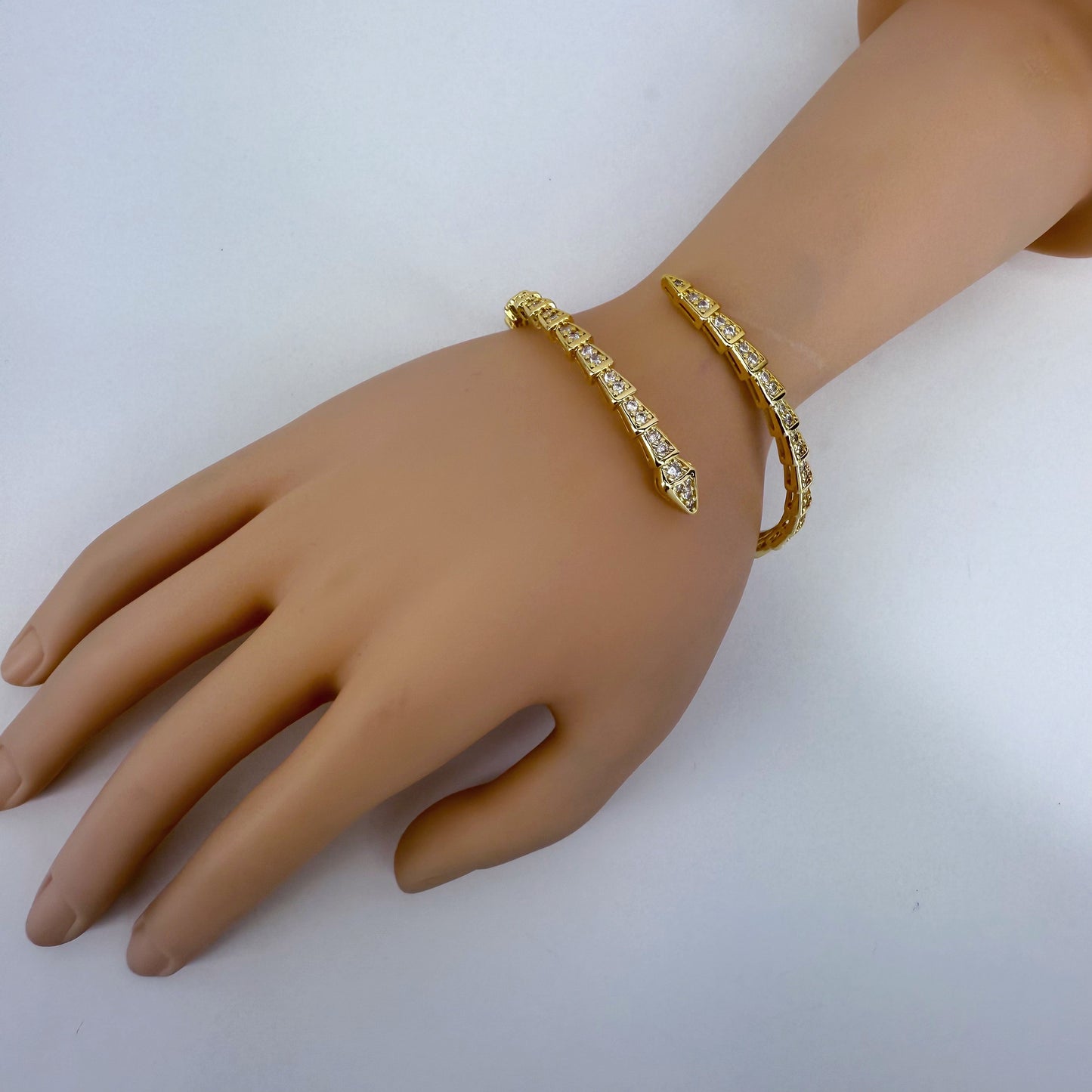 CZ Stones Snake Design Bracelet