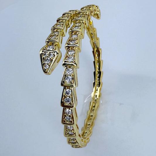 CZ Stones Snake Design Bracelet
