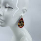 Seed Bead Teardrop Animal Print Drop Dangle Earrings
