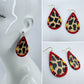 Seed Bead Teardrop Animal Print Drop Dangle Earrings