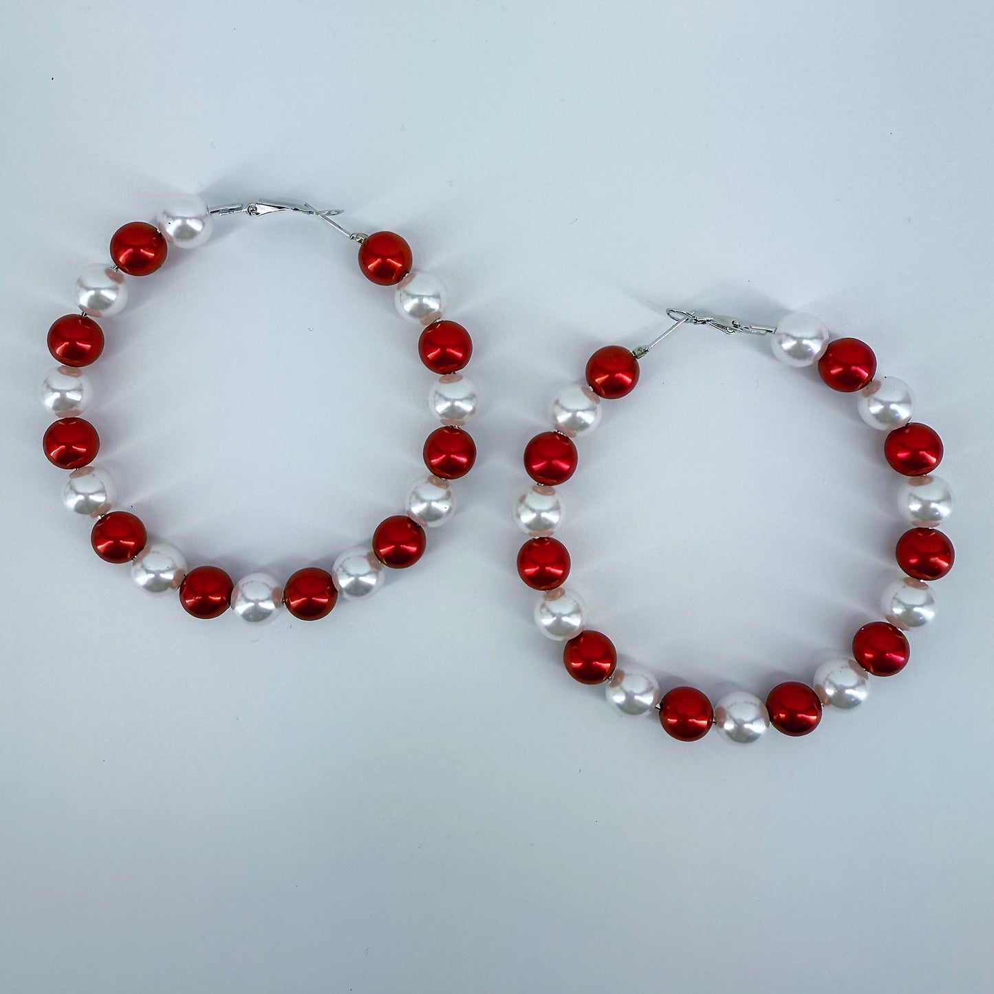 Colorful Pearls Hoop In Gold Or Silver Finish