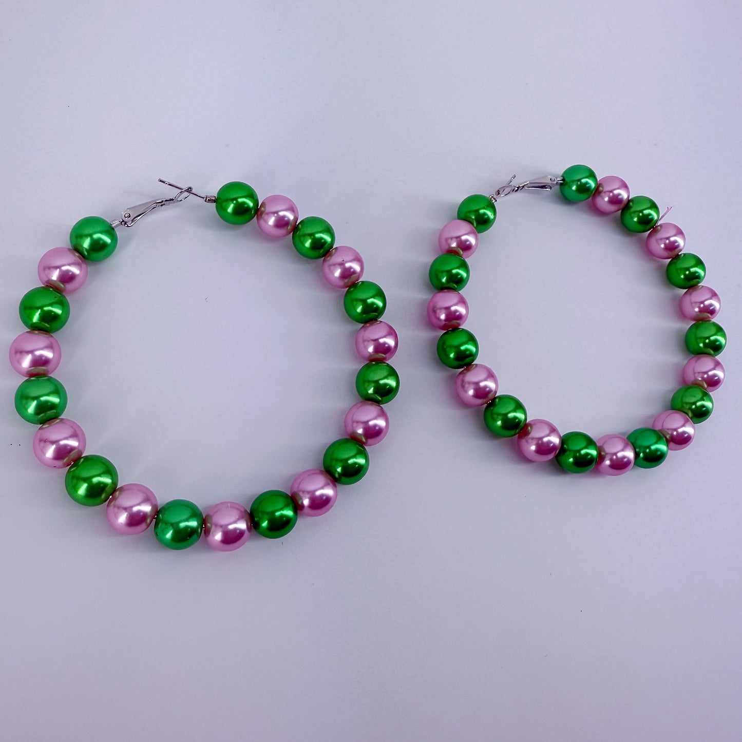 Colorful Pearls Hoop In Gold Or Silver Finish