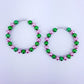 Colorful Pearls Hoop In Gold Or Silver Finish