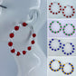 Colorful Pearls Hoop In Gold Or Silver Finish