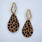 Animal Print Teardrop Velvet Earrings
